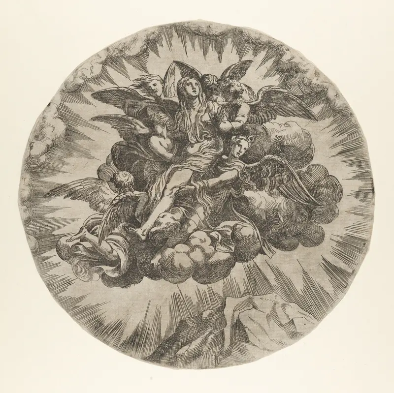 Mary Magdalen carried to Heaven