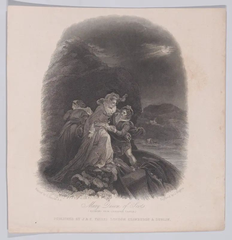 Mary, Queen of Scots escaping Lochleven Castle (from "The History of England") Wall Art by John Rogers - High-Resolution Digital Print