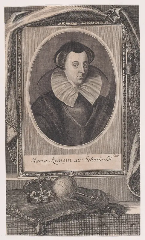 Mary, Queen of Scots (from "Annales Ferdinandei: So von Kaeysers Ferdinand deß Andern Geburt...," volume 1) Wall Art by Franz Christoph von Khevenhüller - High-Resolution Digital Print