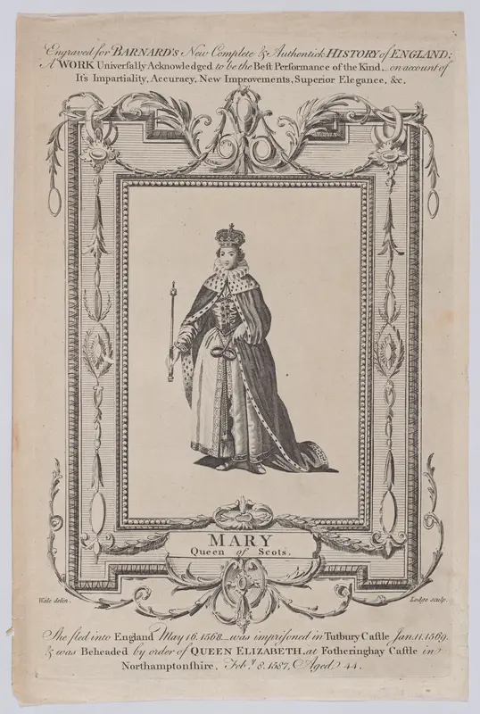 Mary, Queen of Scots (from "Barnard's New, Comprehensive and Complete History of England") Wall Art by John Lodge - High-Resolution Digital Print