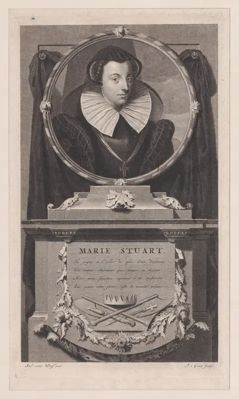 Mary, Queen of Scots (from "Histoire d'Angleterre, d'Ecosse et d'Irlande," volume 1) Wall Art by Pieter van Gunst - High-Resolution Digital Print