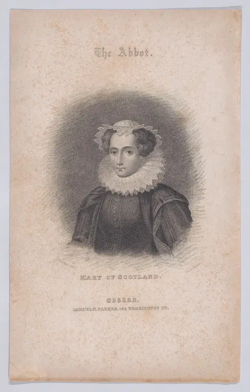 Mary, Queen of Scots (frontispiece, from "The Abbot," volume I) Wall Art by Annin & Smith - High-Resolution Digital Print