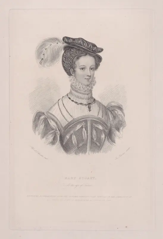 Mary Stuart, At the age of Sixteen (from Memoirs of Eminent Englishwomen) Wall Art by Joseph Brown - High-Resolution Digital Print
