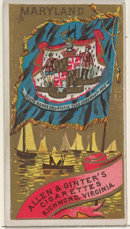 Maryland, from Flags of the States and Territories (N11) for Allen & Ginter Cigarettes Brands Wall Art by Allen & Ginter - High-Resolution Digital Print