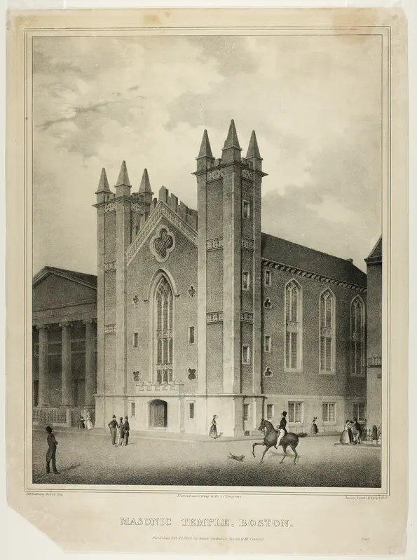 Masonic Temple, Boston Wall Art by Benjamin F. Nutting - High-Resolution Digital Print