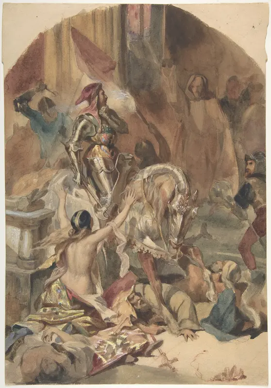 Massacre de Nesle (1472) Wall Art by Edouard-Alexandre Odier - High-Resolution Digital Print