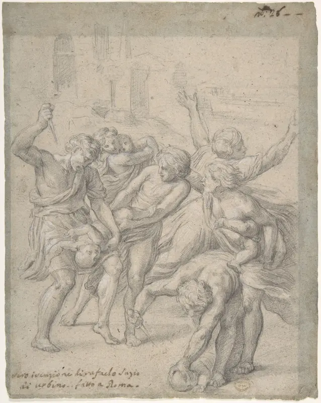 Massacre of the Innocents Wall Art by Anonymous, Italian, Roman-Bolognese, 17th century - High-Resolution Digital Print