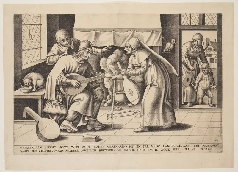 Master John Blockhead (the Lute Maker) Wall Art by Franz Huys - High-Resolution Digital Print