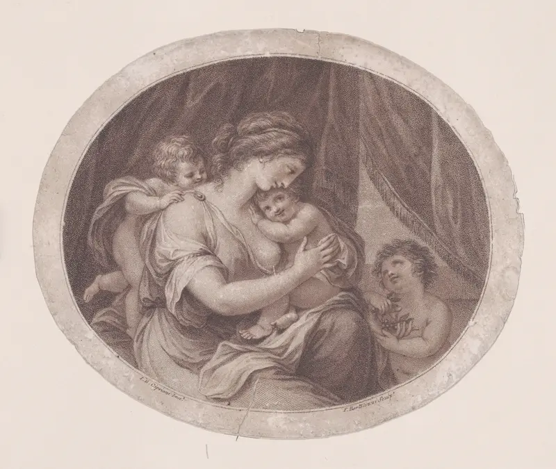 Maternal Love Wall Art by Francesco Bartolozzi - High-Resolution Digital Print