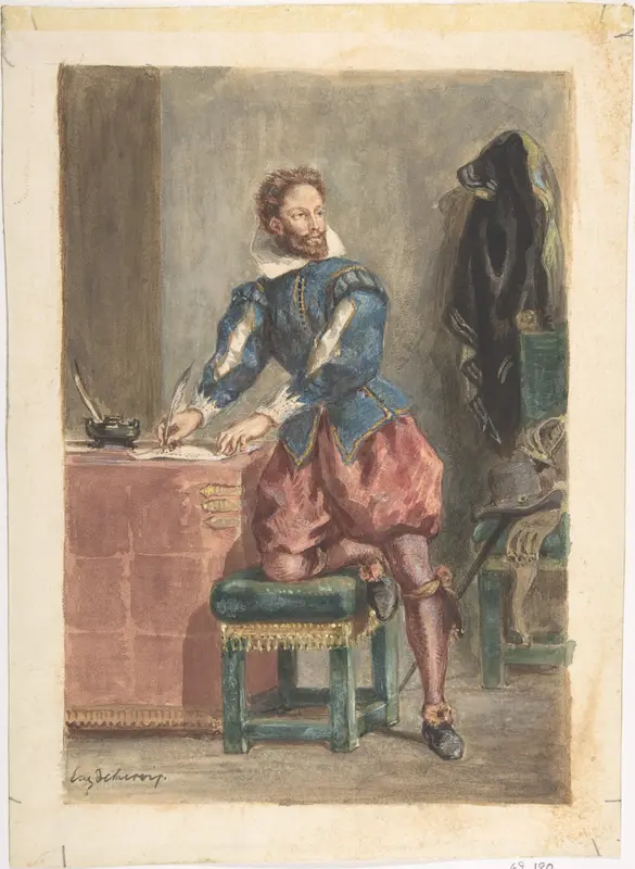 Mathurin Régnier Wall Art by Eugène Delacroix - High-Resolution Digital Print