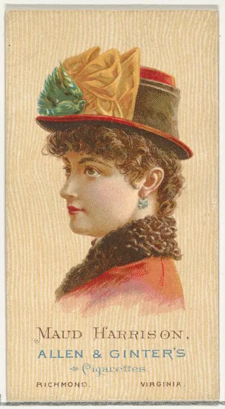 Maud Harrison, from World's Beauties, Series 2 (N27) for Allen & Ginter Cigarettes Wall Art by Allen & Ginter - High-Resolution Digital Print