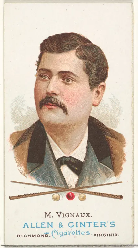 Maurice Vignaux, Billiard Player, from World's Champions, Series 1 (N28) for Allen & Ginter Cigarettes Wall Art by Allen & Ginter - High-Resolution Digital Print