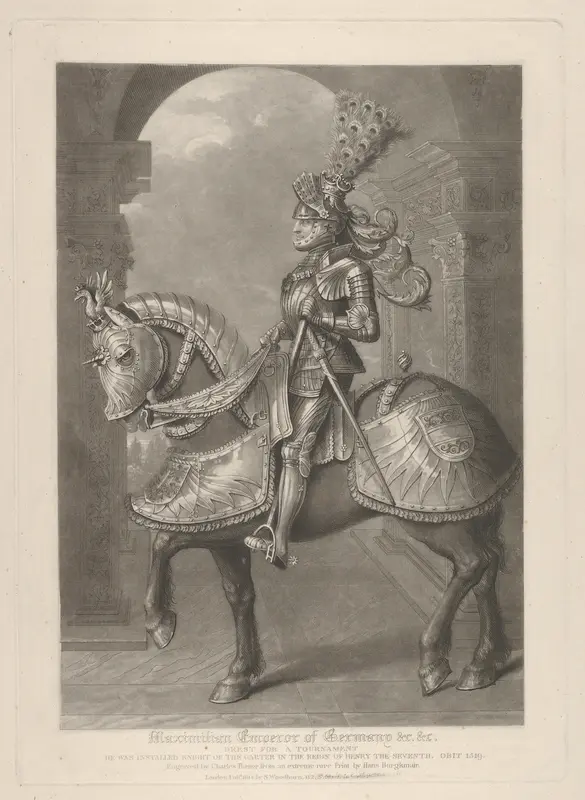 Maximilian Emperor of Germany &c. &c., from "Portraits of Royal Personnages" Wall Art by Hans Burgkmair - High-Resolution Digital Print