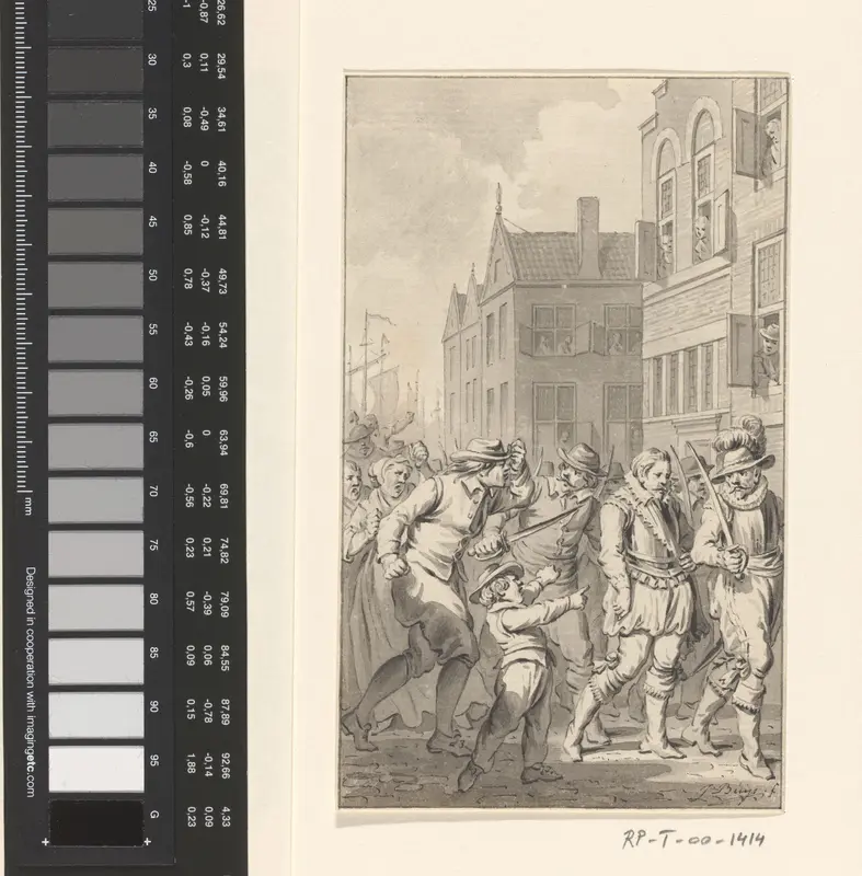 Maximilien de Hénin-Lietard, graaf van Bossu, als krijgsgevangene in Hoorn binnengevoerd, oktober 1573 Wall Art by Unknown - High-Resolution Digital Print