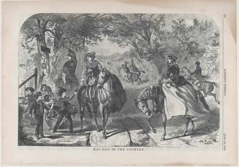 May-Day in the Country (from "Harper's Weekly," Vol. III) Wall Art by Winslow Homer - High-Resolution Digital Print