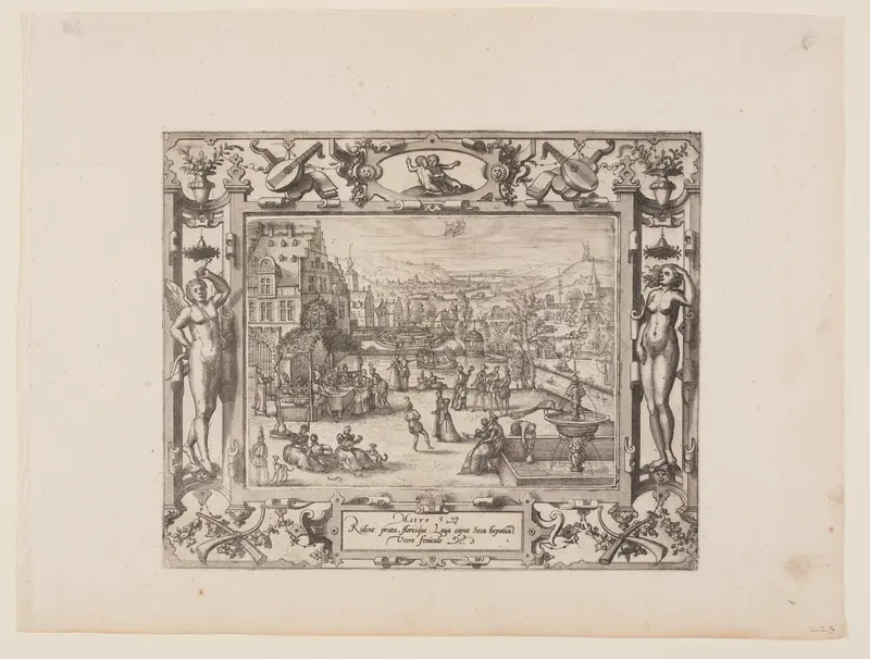 May, from The Twelve Months Wall Art by Pieter van der Borcht - High-Resolution Digital Print