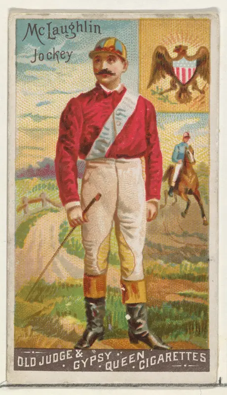 McLaughlin, Jockey, from the Goodwin Champion series for Old Judge and Gypsy Queen Cigarettes Wall Art by Goodwin & Company - High-Resolution Digital Print