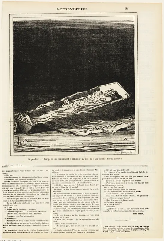 Meanwhile They Keep on Insisting that She Has Never Been Better, plate 183 from Actualités