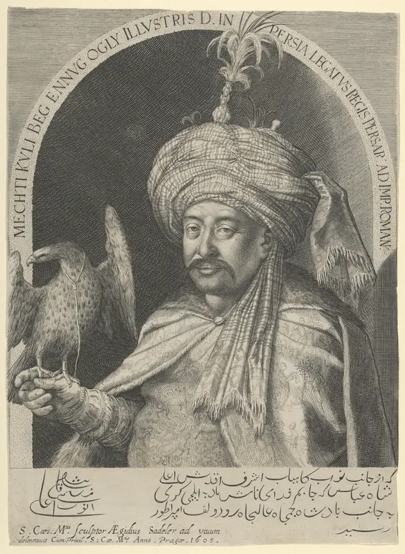 Mechti Kuli Beg, Persian Ambassador to Prague Wall Art by Aegidius Sadeler II - High-Resolution Digital Print