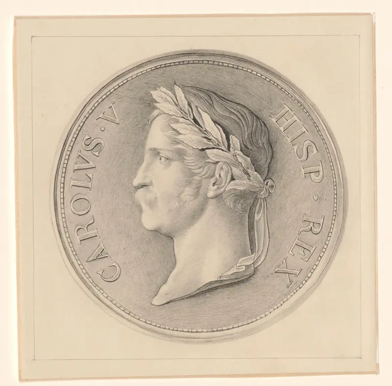 Medaille met het portret van Carlos María Isidro Benito de Borbón y Borbón-Parma Wall Art by anonymous - High-Resolution Digital Print