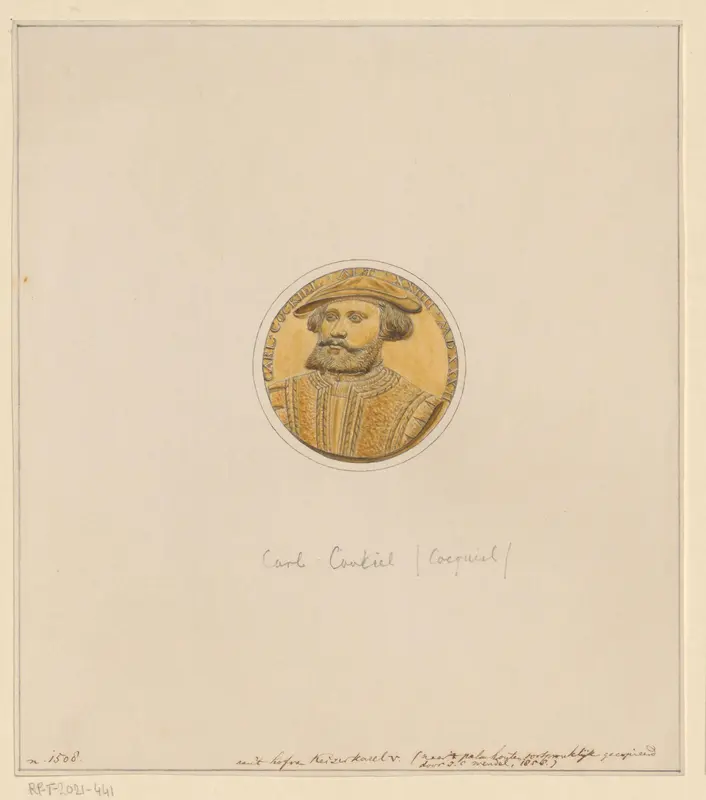 Medaille met het portret van Charles de Cocquiel Wall Art by Unknown - High-Resolution Digital Print