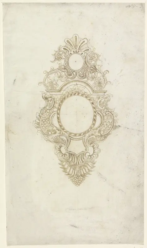 Medaillon met bloemmotieven Wall Art by anonymous - High-Resolution Digital Print