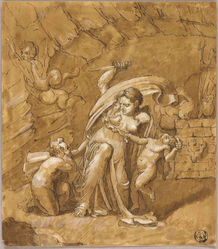 Medea Killing Her Children Wall Art by Unknown artist - High-Resolution Digital Print