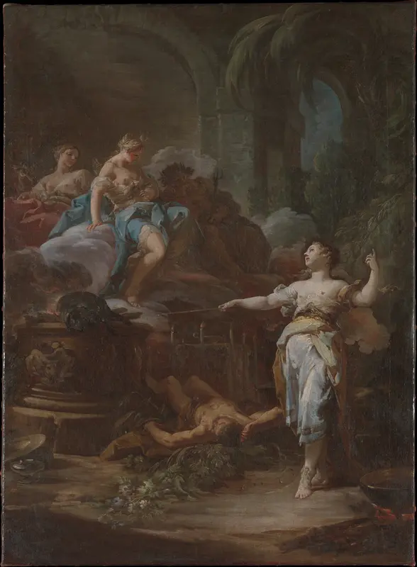 Medea Rejuvenating Aeson Wall Art by Corrado Giaquinto - High-Resolution Digital Print