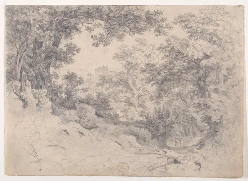 Mediterranean Landscape with a Villa in the Distance Wall Art by Anonymous - High-Resolution Digital Print