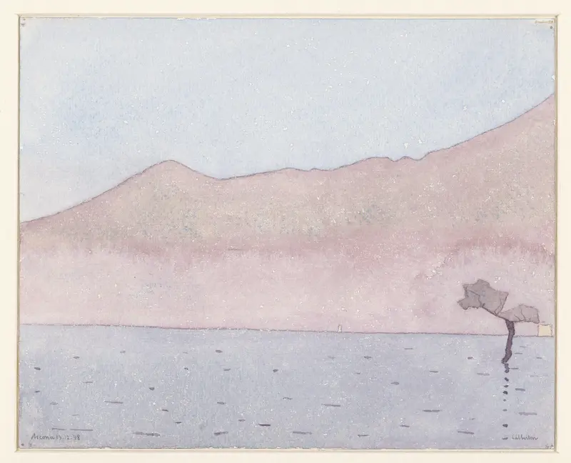 Meer aan de voet een berg Wall Art by Unknown - High-Resolution Digital Print
