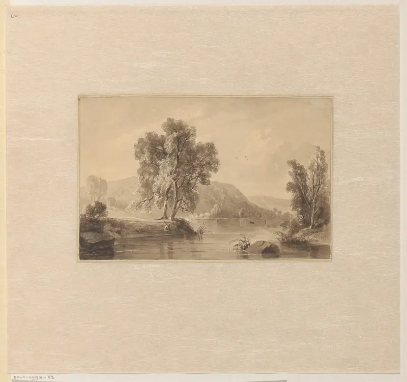 Meer tussen heuvels Wall Art by Jacobus Nicolaas Tjarda van Starckenborgh Stachouwer - High-Resolution Digital Print