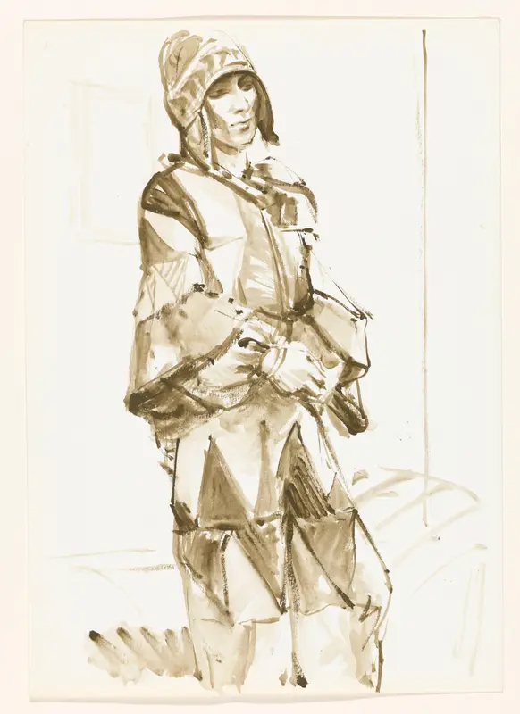 Meisje in poncho Wall Art by Unknown - High-Resolution Digital Print