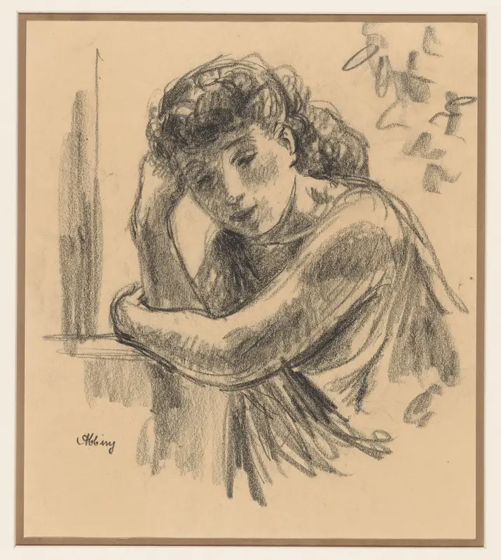Meisje met hand onder het hoofd Wall Art by Unknown - High-Resolution Digital Print