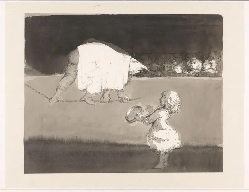 Meisje met koorddanser Wall Art by Unknown - High-Resolution Digital Print