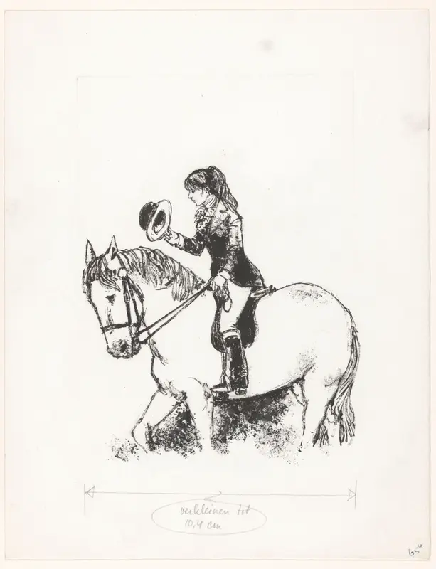 Meisje te paard Wall Art by Jaap Nieuwenhuis - High-Resolution Digital Print