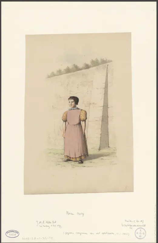 Meisje uit Huizen Wall Art by Johan Martinus Anthon Rieke - High-Resolution Digital Print