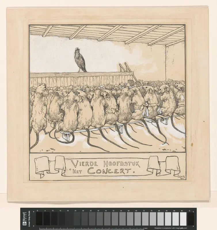 Mejuffrouw Nachtegaal geeft een concert voor de muizen Wall Art by Unknown - High-Resolution Digital Print