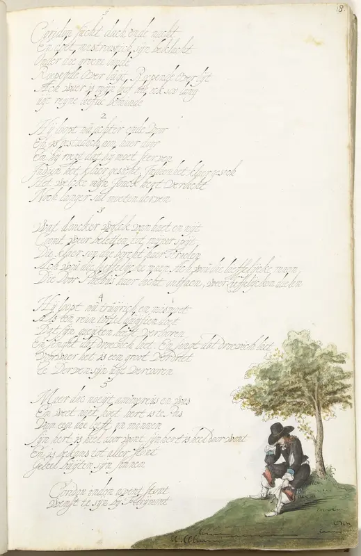 Melancholische aanbidder Wall Art by Gesina ter Borch - High-Resolution Digital Print