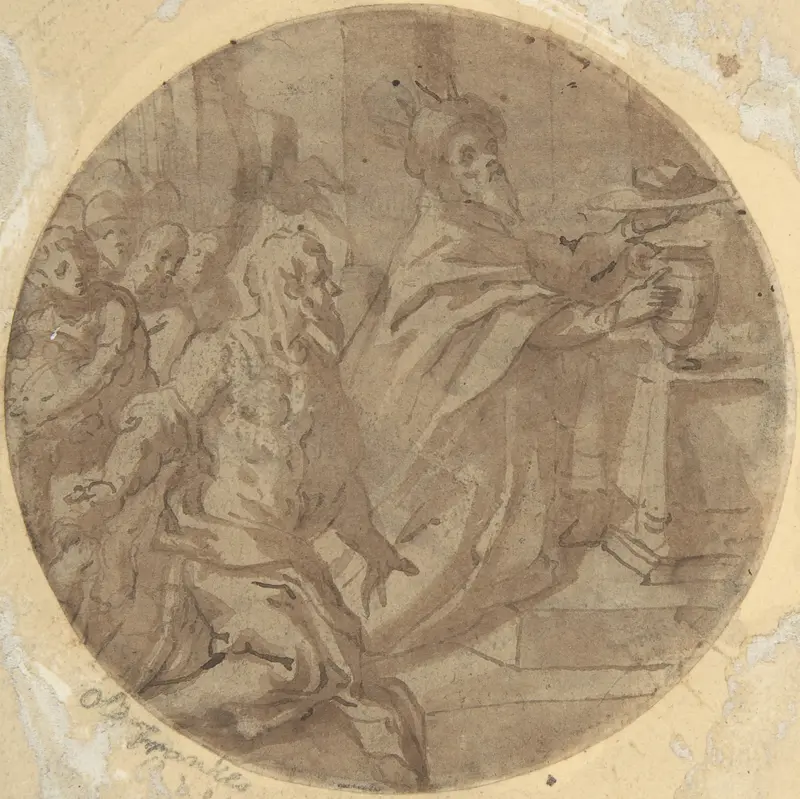 Melchizedek Offering Bread and Wine Wall Art by Anonymous, Italian, 16th century - High-Resolution Digital Print