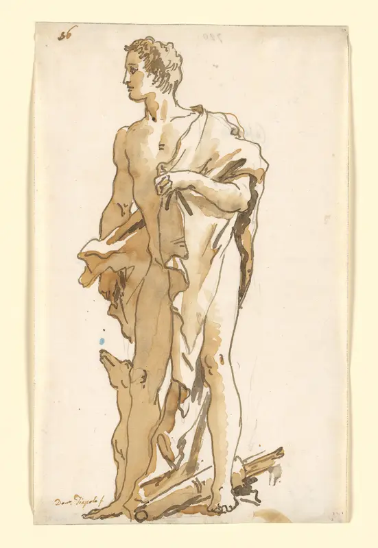Meleager, Turning to the Left Wall Art by Giovanni Domenico Tiepolo - High-Resolution Digital Print