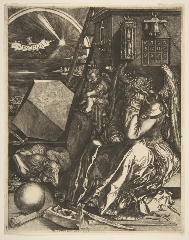 Melencolia I (copy) Wall Art by Jan (Johannes) Wierix - High-Resolution Digital Print