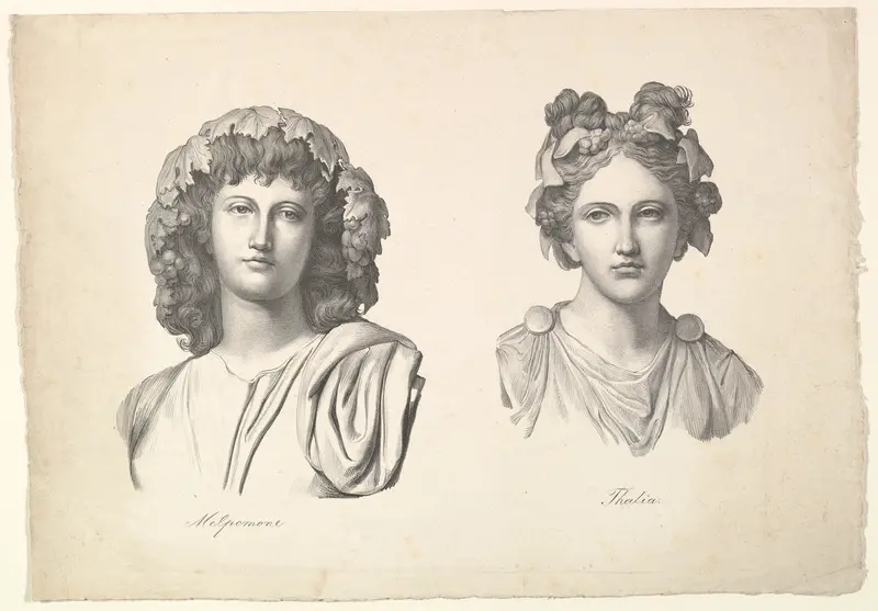 Melpomene and Thalia Wall Art by Johann Gottfried Schadow - High-Resolution Digital Print