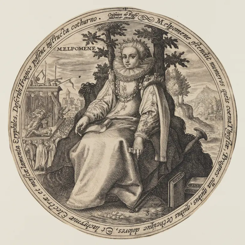 Melpomene, from The Muses Wall Art by Crispijn van de Passe, I - High-Resolution Digital Print