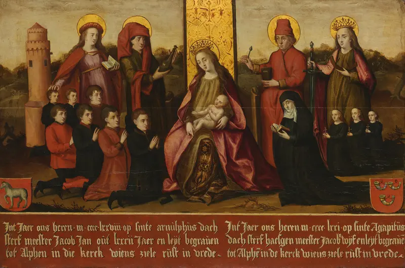 Memorial Panel for Jacob Jan van Assendelft  and his Wife Haesgen van Outshoorn Wall Art by anonymous - High-Resolution Digital Print