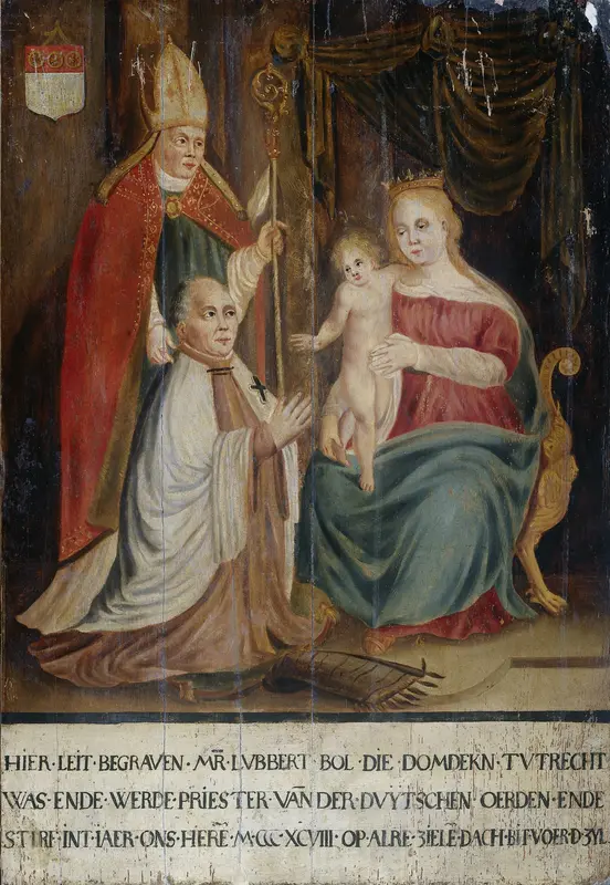 Memorietafel voor Lubbert Bolle (gest 1398) Wall Art by Unknown - High-Resolution Digital Print