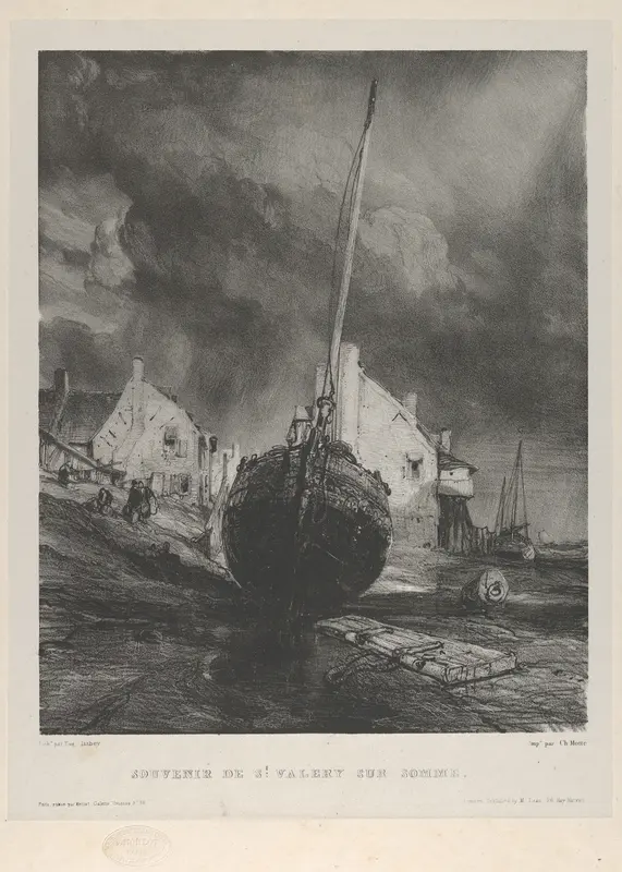 Memory of Saint-Valéry-sur-Somme Wall Art by Eugène Isabey - High-Resolution Digital Print
