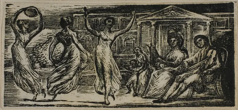 Menalcas Watching Women Dance, from The Pastorals of Virgil Wall Art by William Blake - High-Resolution Digital Print