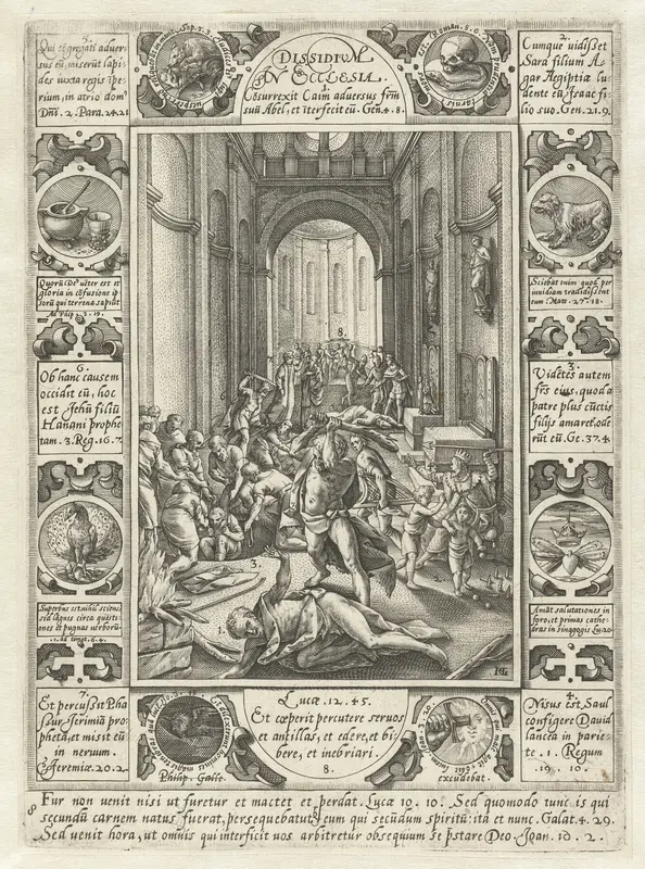 Meningsverschillen binnen de kerk Wall Art by Unknown - High-Resolution Digital Print