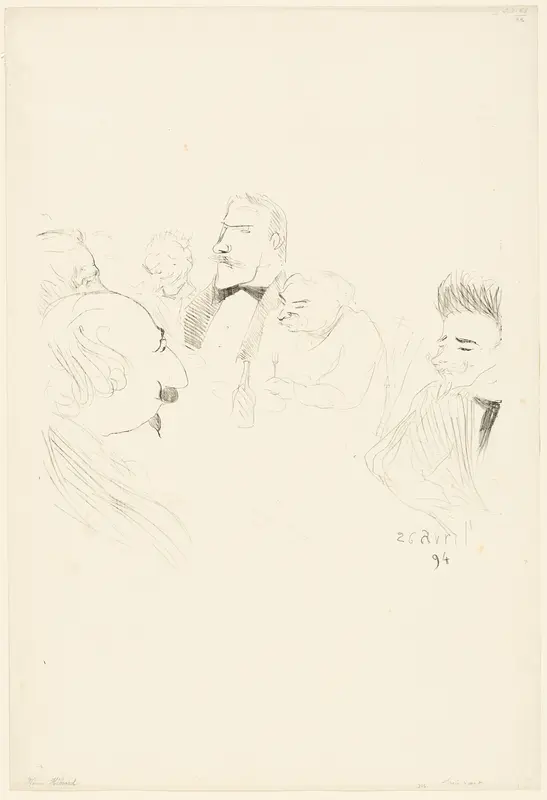 Menu Card for Adrien Hébrard