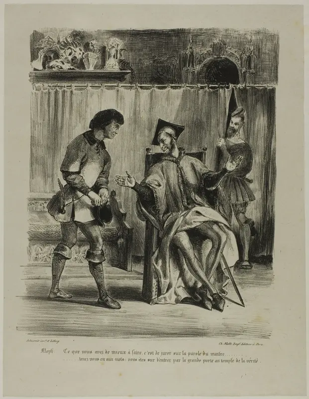 Mephistopheles Receiving the Student, from Faust